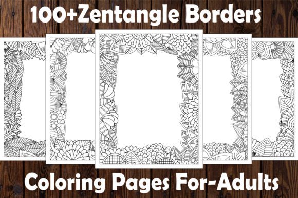 Download 100 Zentangle Borders Coloring Pages - Zentangle Collection