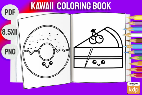 Download Kawaii Coloring Book for Kids KDP Niche - Kdp niche Collection