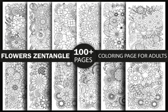 Download 100+ Zentangle Coloring Pages Bundle-KDP - Zentangle Collection