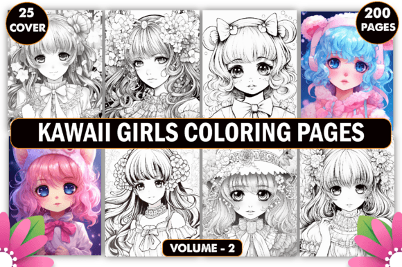 Download Kawaii Girls Coloring Pages for Kids - Kawaii girls coloring pages Collection