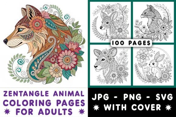 Download Zentangle Animal Coloring Pages Adults - Zentangle Collection