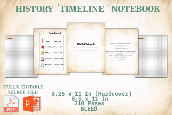 Download History Timeline Notebook - Kdp Niche - Kdp niche Collection