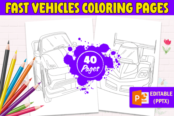 Download Fast Vehicles Coloring Pages for Teens - Premium Bundle