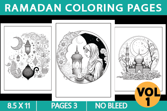 Download Ramadan Coloring Page for Teens &amp; Adult - Premium Bundle